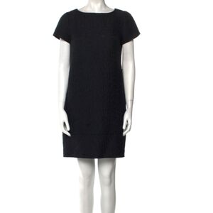 'S Max Mara Black jacquard bateau neck